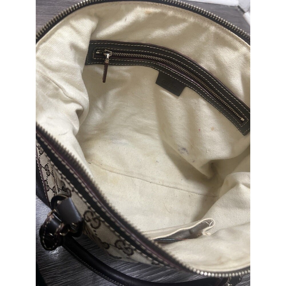 GUCCI Interlocking G Lovely Heart Canvas Tote Bag Beige - Picture 10 of 11